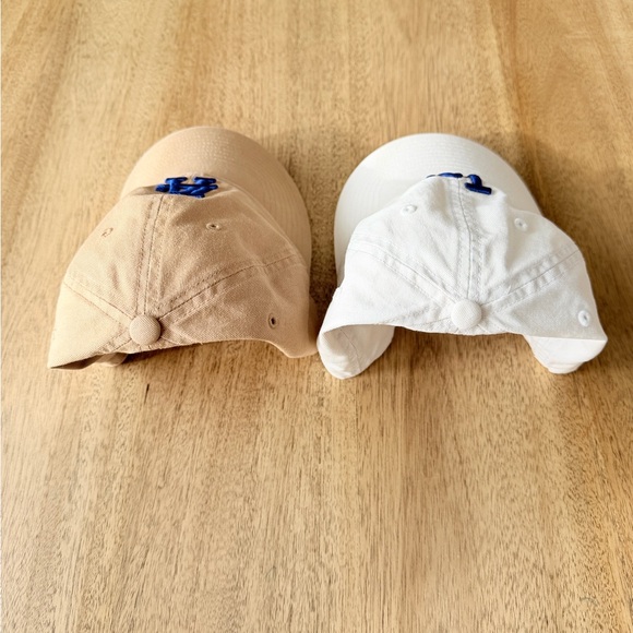 LA Dodgers Embroidered Caps - Tan and White Bundle Adjustable MLB ‘47 - Picture 2 of 16